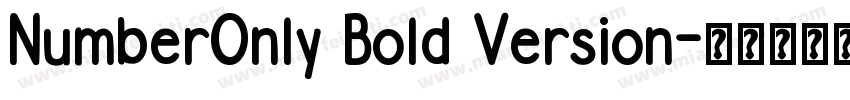 NumberOnly Bold Version字体转换
